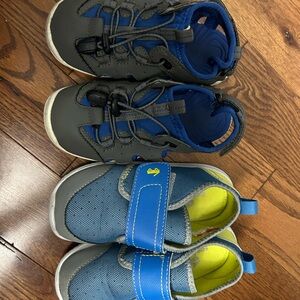 Kids Blue and Gray Shoes